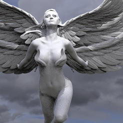 sci-fi-bridge-332333.2065.png Fichier OBJ Statue d'ange patinant sur le ciel・Modèle pour imprimante 3D à télécharger