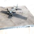 IMG_20230114_135250.jpg MODEL AIRCRAFT CONCRETE PAD AIRBASE DIORAMA AND DISPLAY BASE (1:72 SCALE 200MM)