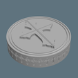 4fb1f6e7d78a29112f57194b647de9b7.png Checkers Game Piece - Cross and Medieval Religious Design