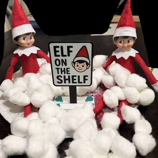 🧝 Elf on the Shelf Sign and Stand Set・Free STL File for 3D printing・Cults