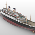 3.png SS Constitution ocean liner and cruise ship, post 1959 refit version - full hull and waterline