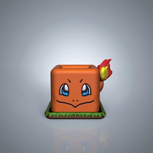 Flowerpot Charmander- Pokemon - 3D model önizlemesi