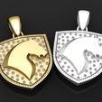 3.jpg HORSE FACE DESIGN SHEILD PENDANT 3D PRINTABLE MODEL