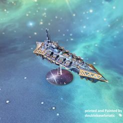 Print-and-Painted.jpg STL file Chaos Cruiser (wide) SUPPORTED (BFG)・3D printable design to download