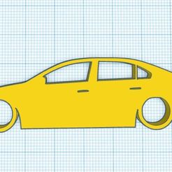 Web-capture_14-10-2023_181227_www.tinkercad.com.jpeg VW Jetta Mk6 Sedan Volkswagen Silhouette Porte-clés