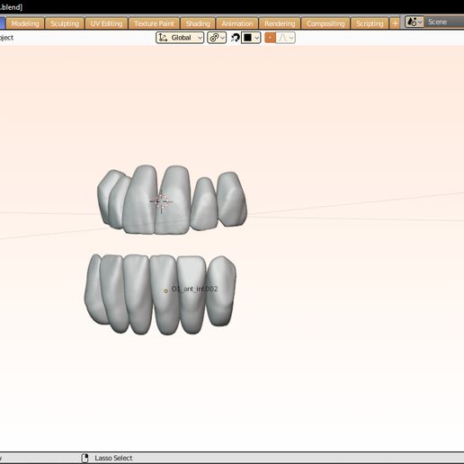 Library of square teeth 3D model