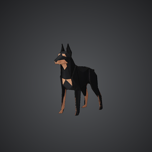 origami doberman