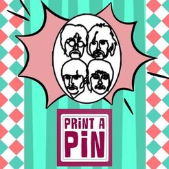 beattles-1-foto.jpg STL file Beatles pin・3D printer model to download