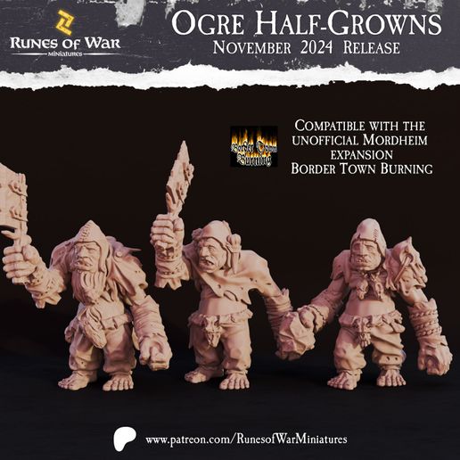 👹 Ogre Maneaters - Ogre Half-Growns・ 3D File for 3D printing・Cults