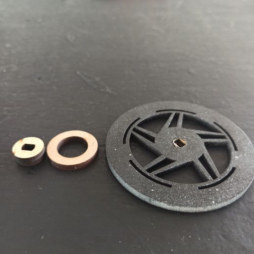 Free DXF file Laser Cut bushings and wheels for Yellow Motoreductor・3D ...