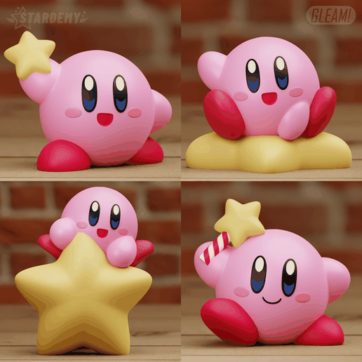 kirbyStar.png Kirby Star 4 modèles Easy Print