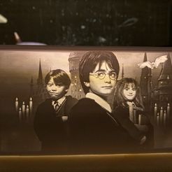 IMG_9860.JPG Fichier STL gratuit Lithophanie Harry Potter Ron et Hermione・Modèle pour impression 3D à télécharger