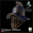 720X720-release-helmet3.jpg Gladiator Helmet on Stand - Blood and Steel