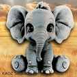 project_20240414_2342263-01.png FULL COLOR Baby Elephant wall art safari wall decor optical illusion art