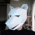 Capture d’écran 2018-04-05 à 17.31.46.png Free STL file Low poly wolf paper mask・3D printable object to download