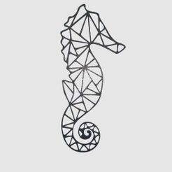 Настенная скульптура Морской конек 2D