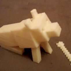 Minecraft_Wolf_Printed.JPG Sitting Minecraft wolf