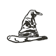 hogwartsHatToCults.png Archivo STL Sorting Hat Harry Potter Wall・Modelo de impresora 3D para descargar