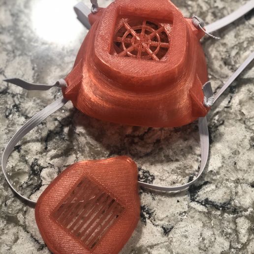 MASQUE COVID-19 (facile à imprimer, sans support, filtre nécessaire)