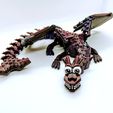 DRAGON_PAINTED_2.jpg CUTE ARTICULATED WINGED DRAGON FLEXI WIGGLE PET, PRINT IN PLACE