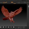 zbrush01.jpg Sculpture Aigle Hibou