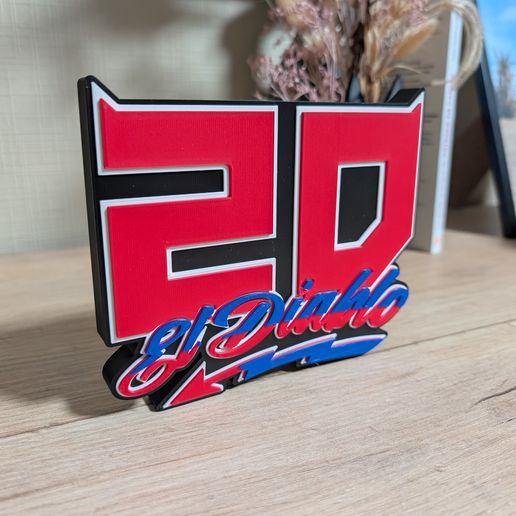 fabio quartararo el diablo N°20 Moto gp logo sign