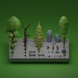 Foto-2.png Trees and stones low poly