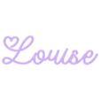 prenom_first_name_louise_3d.stl Nombre Louise - Decoración mural