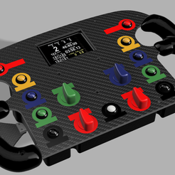 front.png Бесплатный STL файл Рулевое колесо Ford GT GTE DIY・Дизайн для загрузки и 3D-печати