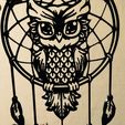FullSizeRender.jpg Owl dream Catcher (Buho, lechuza, atrapasueños). Arte 2D.