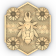 beeCrest3.png The Honeybee Crest: Ornate 3D Relief
