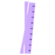 Flügelschiene rechts.stl Code 143 0-0e, Gauge 0-0n30, 1/45 Three-rail track, Gauge0 Gauge0e