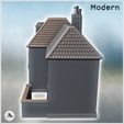 5.jpg Commander's house with damaged walls, slate roof, and two chimneys (16) - Modern WW2 WW1 World War Diaroma Wargaming RPG Mini Hobby