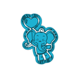 model.png Baby elephant (3)  CUTTER AND STAMP, COOKIE CUTTER, FORM STAMP, COOKIE CUTTER, FORM