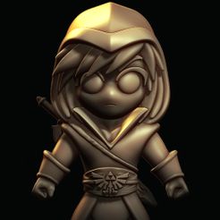 22.jpg Fichier STL Link ( Legend of Zelda ) fusion Ezio Auditore ( Assassin's Creed )・Modèle à télécharger et à imprimer en 3D