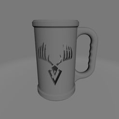 Broadhead-Antlers-Mug.jpg Download STL file Bow Hunting Tallboy Stein • 3D print object, porterhouse21