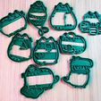 All.jpeg STL file PACK PUSHEEN THE CAT CUTTER COOKIE CORTA GALLETITAS GATO・Model to download and 3D print