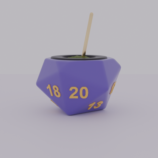 D20 Dice Yerba Mate Cup – Tabletop RPG Gift for D&D Players, for a Polymer Insert
