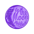 Boton - I Love To The Moon And Back.stl Celestial Button: I Love You To The Moon And Back