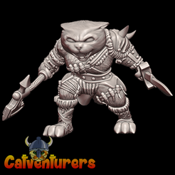 Image19.png STL file Feline Barbarian Warrior・3D printable design to download