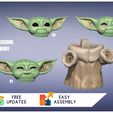 POSE05_3_EXPRESION.jpg Baby Yoda "GROGU" The Child - The Mandalorian - 3D Print - 3D FanArt