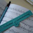 music_1.jpg Download STL file Bookmark Ruler Print in Place with Music Notes Icon | Vtau Design • 3D printable model, VtauDesign