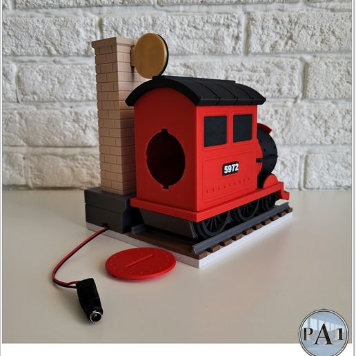 006B.jpg POTTER INSPIRED TOON TRAIN MONEY BANK/NIGHT LIGHT