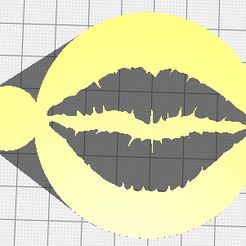 Lips.png Archivo STL Plantilla de labios para aerografía・Diseño de impresora 3D para descargar, phillya