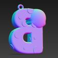 Skull-Themed-B-Letter-Keychain-3D-Print-File-3.jpg Skull-Themed "B" Letter Keychain 3D Print File