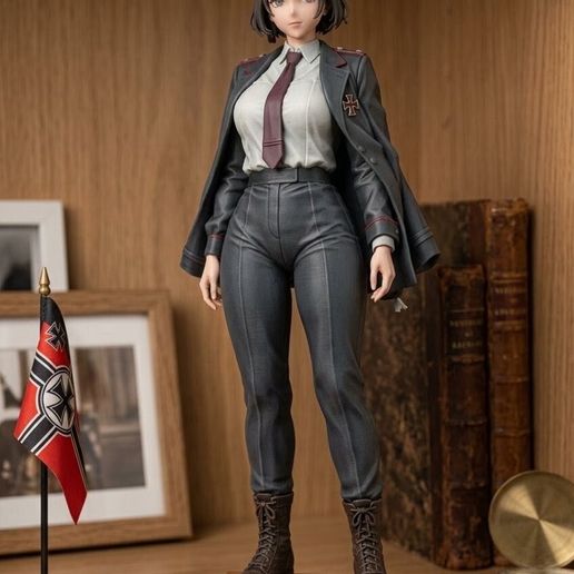 Kommandant's Daughter — Anime Military Officer Figure 3D Print Model