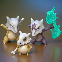 all.jpg STL file cubone evolutions・3D print model to download