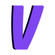 V.STL Letters - A through Z - HP Simplified Font - ALL CAPS - 1" X .125" thick