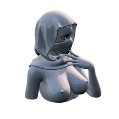 2.jpg Free 3D file Sexy Hijab・Model to download and 3D print