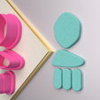 Organico-Derecha.png Digital .STL Polymer Clay Cutter TIIN *7 Size 3 Version Cut/ORGANIC/File For Use In A 3D Printer